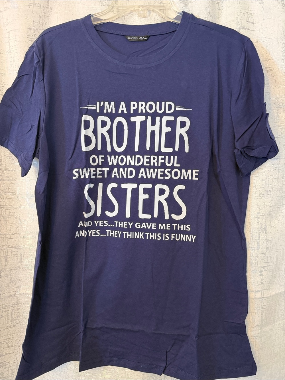 Brother Graphic Tee — Purple Short Sleeve Shirt